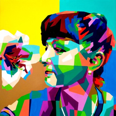 Картина под названием "Портрет на заказ по…" - Анатолий Рабков, Подлинное произведение искусства, Масло