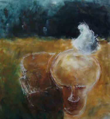 Картина под названием "Divergencia" - Bubols, Подлинное произведение искусства, Акрил Установлен на Деревянная рама для носи…