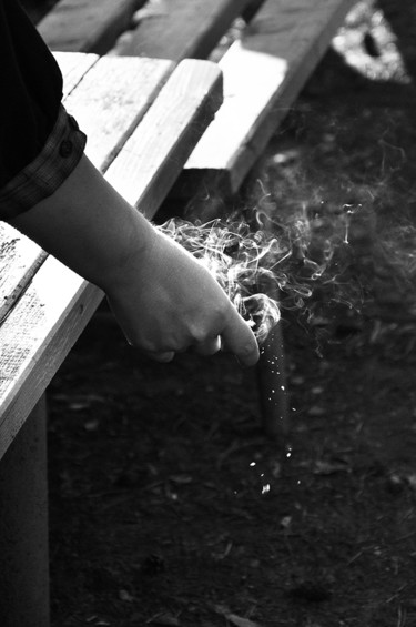 Photography titled "smokyhand" by Bubon, Original Artwork