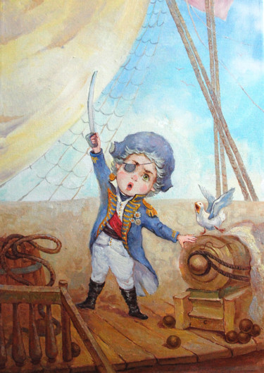 Painting titled "Nelson" by Katya Dudnik, Original Artwork, Oil