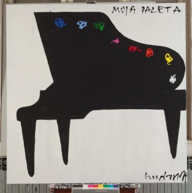 Painting titled "MY PALETTE-MOJA PAL…" by Bucan, Original Artwork, Oil