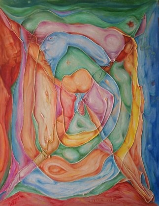 Painting titled "Policy and irotika" by Yuri Buchma, Original Artwork