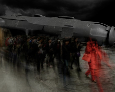 Photography titled "redghost80x100.jpg" by Budano Lino, Original Art,