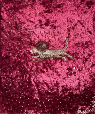 Картина под названием "Carpet with a lion 2" - Maria Buduchikh, Подлинное произведение искусства, Акрил
