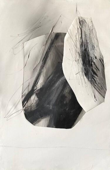 Minimalism line 11 Peinture intitulée "Minimalism line 11" par Maria Buduchikh, Œuvre d'art originale, Acrylique