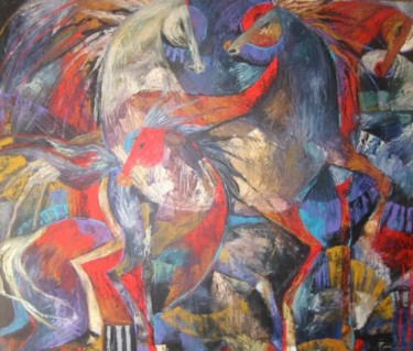 「"A Alma de um Coman…」というタイトルの絵画 Roxanne Buesoによって, オリジナルのアートワーク