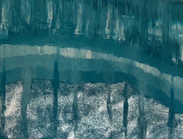 Malerei mit dem Titel "Tränen des Wassers" von Jasmine Müller, Original-Kunstwerk, Acryl