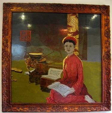 Painting titled "Princess" by Bui Huu Hung, Original Artwork