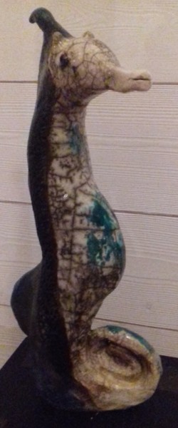 Sculpture intitulée "Ingo, das Seepferdc…" par Buissonnières, Œuvre d'art originale, Céramique