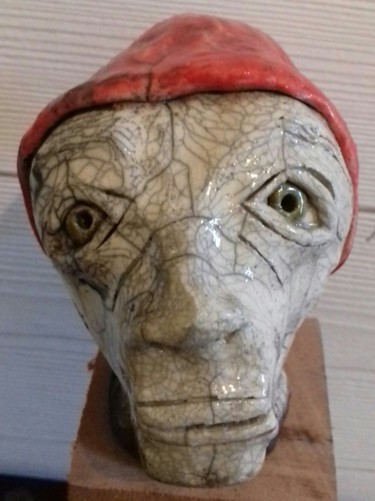 Sculpture titled "Will Scarlet" by Buissonnières, Original Artwork, Ceramics