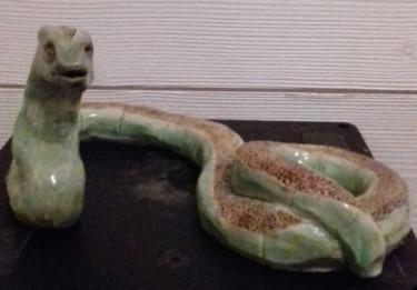 Sculpture intitulée "Naer glas (Serpent…" par Buissonnières, Œuvre d'art originale, Céramique