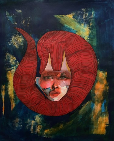 Картина под названием "[Silia]" - Ирина Булатова, Подлинное произведение искусства, Акварель