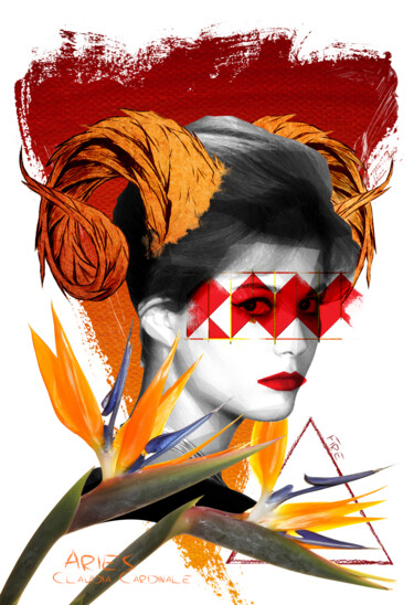 Digitale Kunst mit dem Titel "Hollywood Zodiac Ar…" von Bulent Unsal, Original-Kunstwerk, Digitale Collage