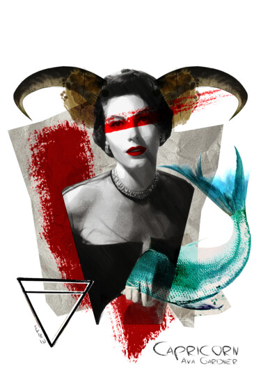 Digital Arts titled "Hollywood Zodiac Ca…" by Bulent Unsal, Original Artwork, Digital Collage