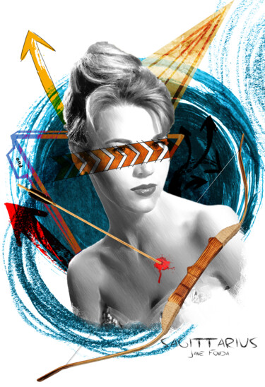 Digital Arts titled "Hollywood Zodiac Sa…" by Bulent Unsal, Original Artwork, Digital Collage