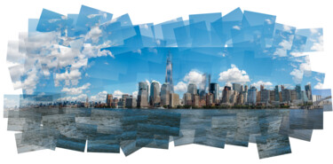 Digitale Kunst mit dem Titel "The Big Apple" von Bulent Unsal, Original-Kunstwerk, Digitale Collage