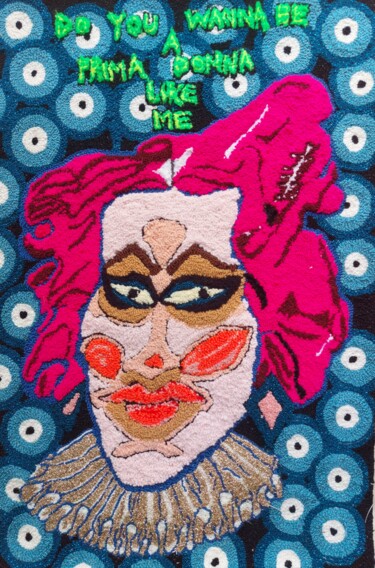 Текстильное искусство под названием "Do You Wanna Be A P…" - Buli Archibald Flash, Подлинное произведение искусства, вышивка