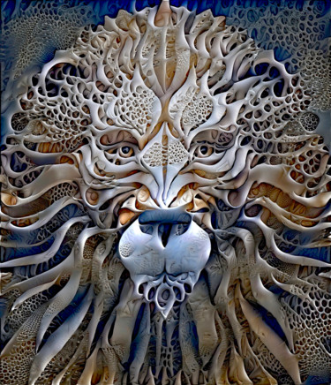 Artes digitais intitulada "lion.jpg" por Bernard Bunner, Obras de arte originais, Pintura digital