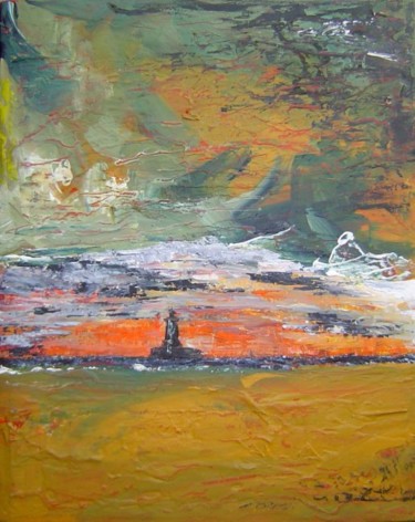 Peinture intitulée "Le phare du Four" par Laurent Buntinx, Œuvre d'art originale