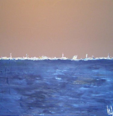 Peinture intitulée "Entre terre et mer" par Laurent Buntinx, Œuvre d'art originale