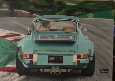 Disegno intitolato "Porsche 911" da Burak Aslan, Opera d'arte originale, Acrilico