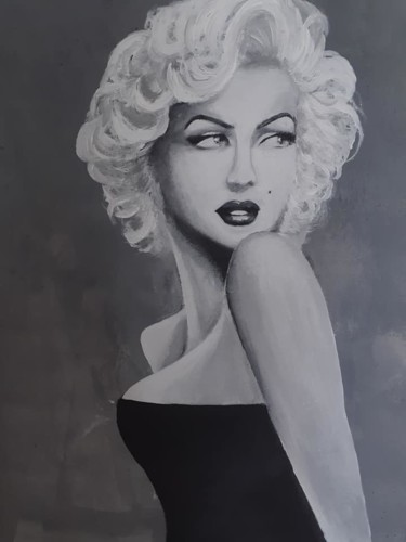 Peinture intitulée "MONROE" par Buran Maliqi, Œuvre d'art originale, Acrylique