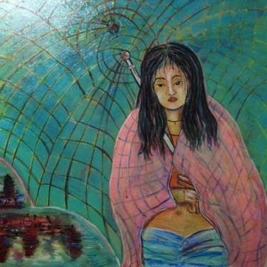 Pintura titulada "La niña de Angkor W…" por Paulabs, Obra de arte original, Otro