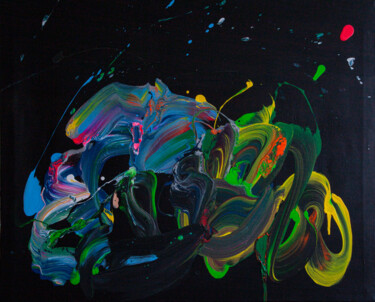 Peinture intitulée "supernova" par Burcu Panahi, Œuvre d'art originale, Acrylique