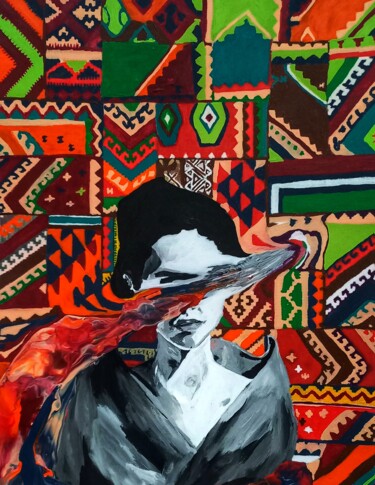 Malerei mit dem Titel "Carmen" von Burcu Panahi, Original-Kunstwerk, Acryl