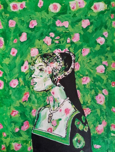 Schilderij getiteld "Princess" door Burcu Panahi, Origineel Kunstwerk, Acryl