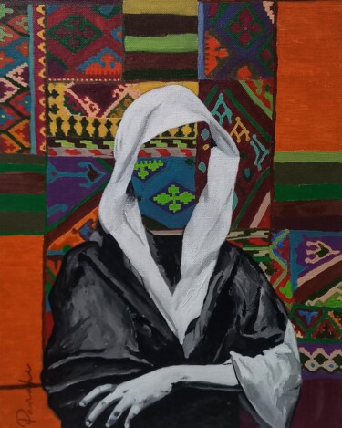 Malerei mit dem Titel "Bianca" von Burcu Panahi, Original-Kunstwerk, Acryl