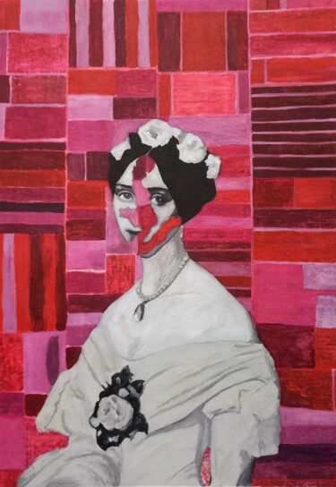Malerei mit dem Titel "Rosa" von Burcu Panahi, Original-Kunstwerk, Acryl