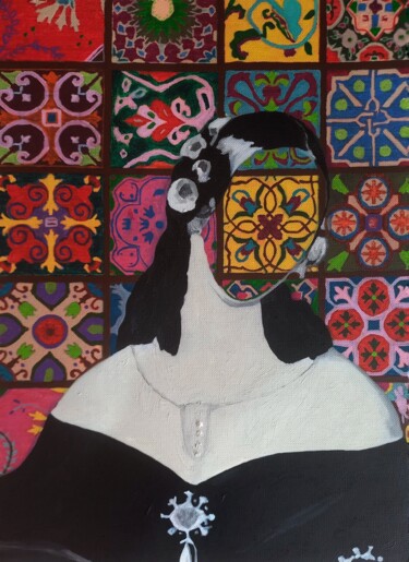 Peinture intitulée "Christina" par Burcu Panahi, Œuvre d'art originale, Acrylique