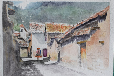 Peinture intitulée "calle-ciega.jpg" par Bernardo Burgos, Œuvre d'art originale, Aquarelle