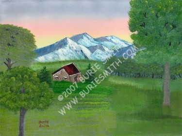 Painting titled "Abandoned Cabin" by Burie Smith, Original Artwork