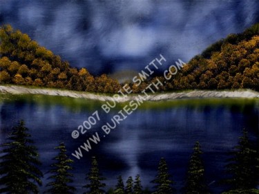 Painting titled "Tranquil Night" by Burie Smith, Original Artwork