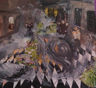 Painting titled "Ballade psychédéliq…" by Marie Busso, Original Artwork, Collages