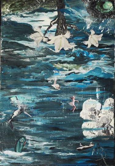 Pittura intitolato "Alice" da Marie Busso, Opera d'arte originale, Collages