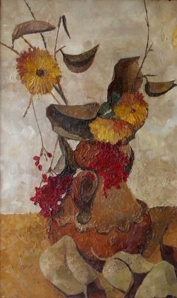 Painting titled "autumn impression" by Busuioc Elena, Original Artwork, Oil