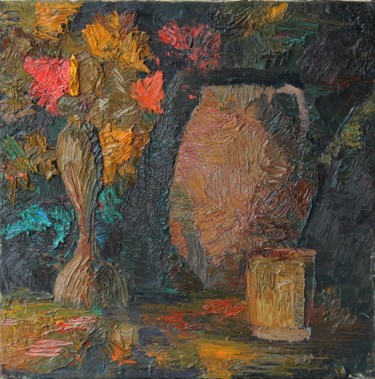 Painting titled "Rural still life" by Busuioc Elena, Original Artwork, Oil