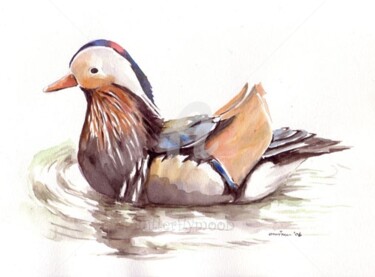 Painting titled "Canard" by Butterflymoon, Original Artwork
