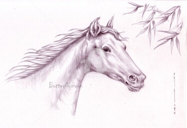 Drawing titled "Cheval2" by Butterflymoon, Original Artwork