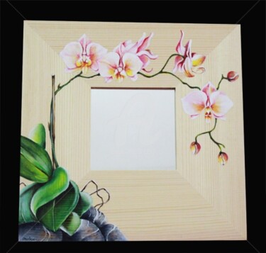 Painting titled "Orchidée 2" by Butterflymoon, Original Artwork