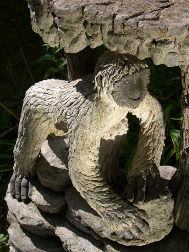 Sculptuur getiteld "Le singe" door Pascal Butto, Origineel Kunstwerk, Beton
