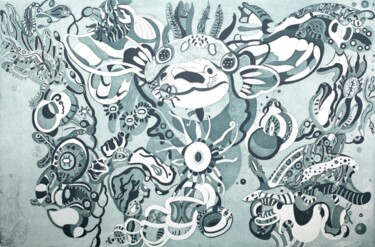 Gravures & estampes intitulée "L' Ame qui quitte l…" par Butty Magali, Œuvre d'art originale