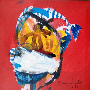 Peinture intitulée "Portrait anonyme 2" par Bouvy Enkobo, Œuvre d'art originale, Acrylique