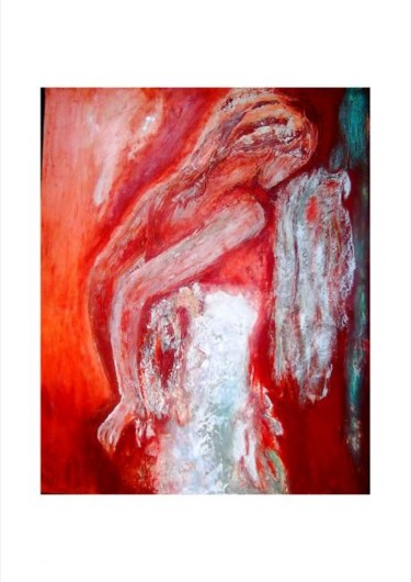 Peinture intitulée "Il cuore ferito (Le…" par Brigitte Venti, Œuvre d'art originale, Autre