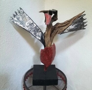 Γλυπτική με τίτλο "oiseau" από Barbara Widmer Taylor, Αυθεντικά έργα τέχνης, Κεραμικά