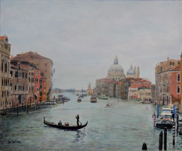 Peinture intitulée "Brume-à-Venise-8f-4…" par Brigitte With (B.WITH), Œuvre d'art originale, Huile