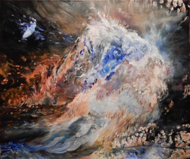 Peinture intitulée "Evasion-floue-10f-5…" par Brigitte With (B.WITH), Œuvre d'art originale, Huile